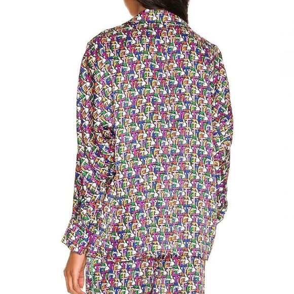 Revolve Tell Your Friends x Playboy Dolman Top And pant 100% silk. - Picture 4 of 5